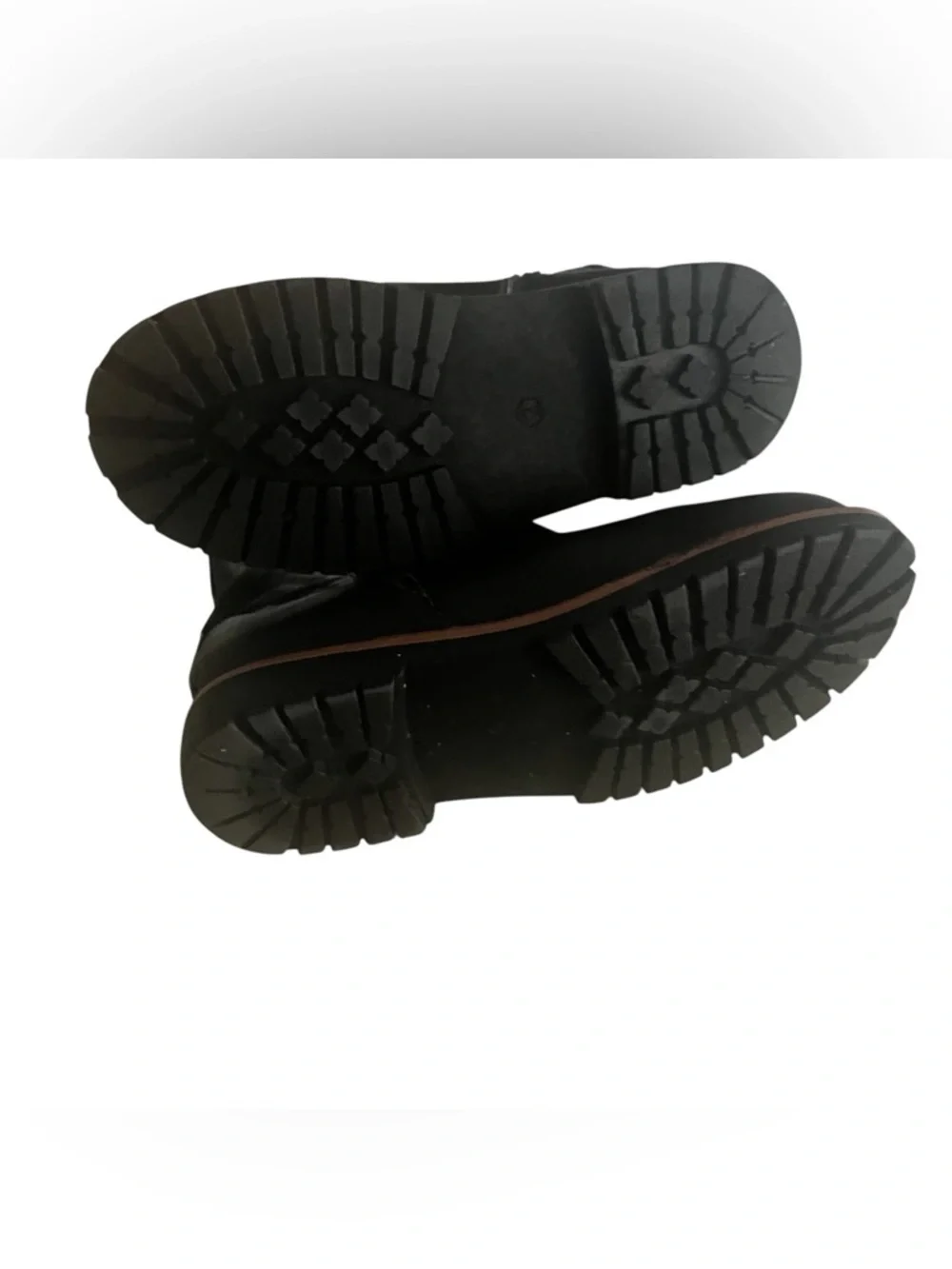 Nordstrom Kids Black Ankle Boots with Brown Sole